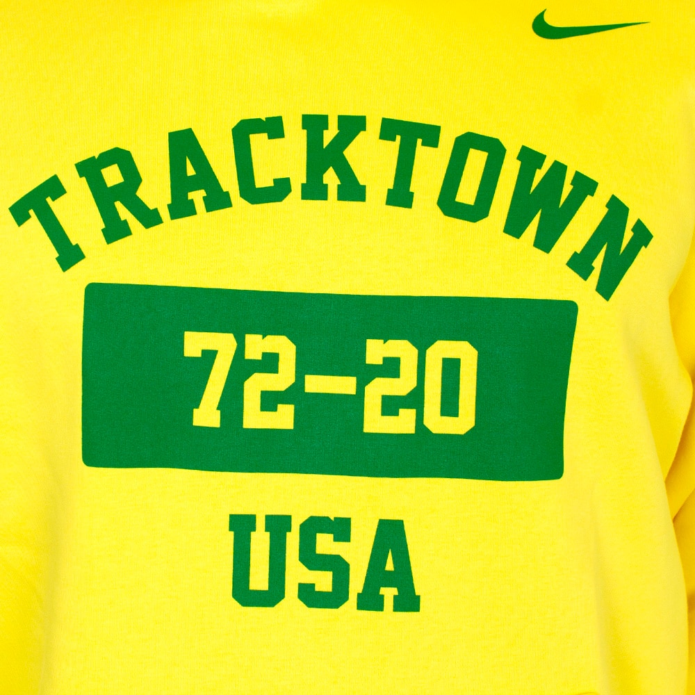 Track Town USA, Nike, Yellow, Hoodie, Cotton Blend, Men, Track & Field, 72-20. Sweatshirt, Pullover, 428862